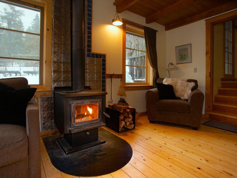 Woodstove and seating