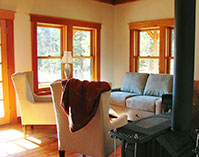 Meadow House farm stay vacation rental living room view