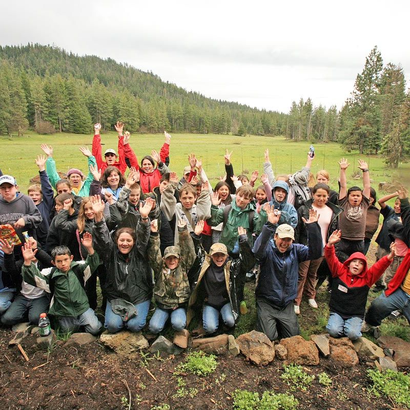 student group participates in wetland restoration
