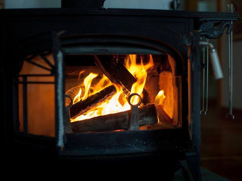Wood-burning stove for a cozy evening