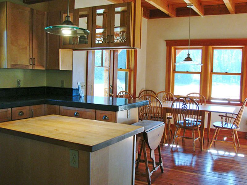 Open kitchen and dining room