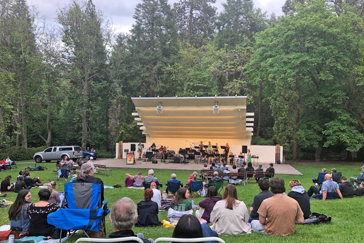 Jazz in the Park at Lithia Park bandshell by Robin Gotfrid